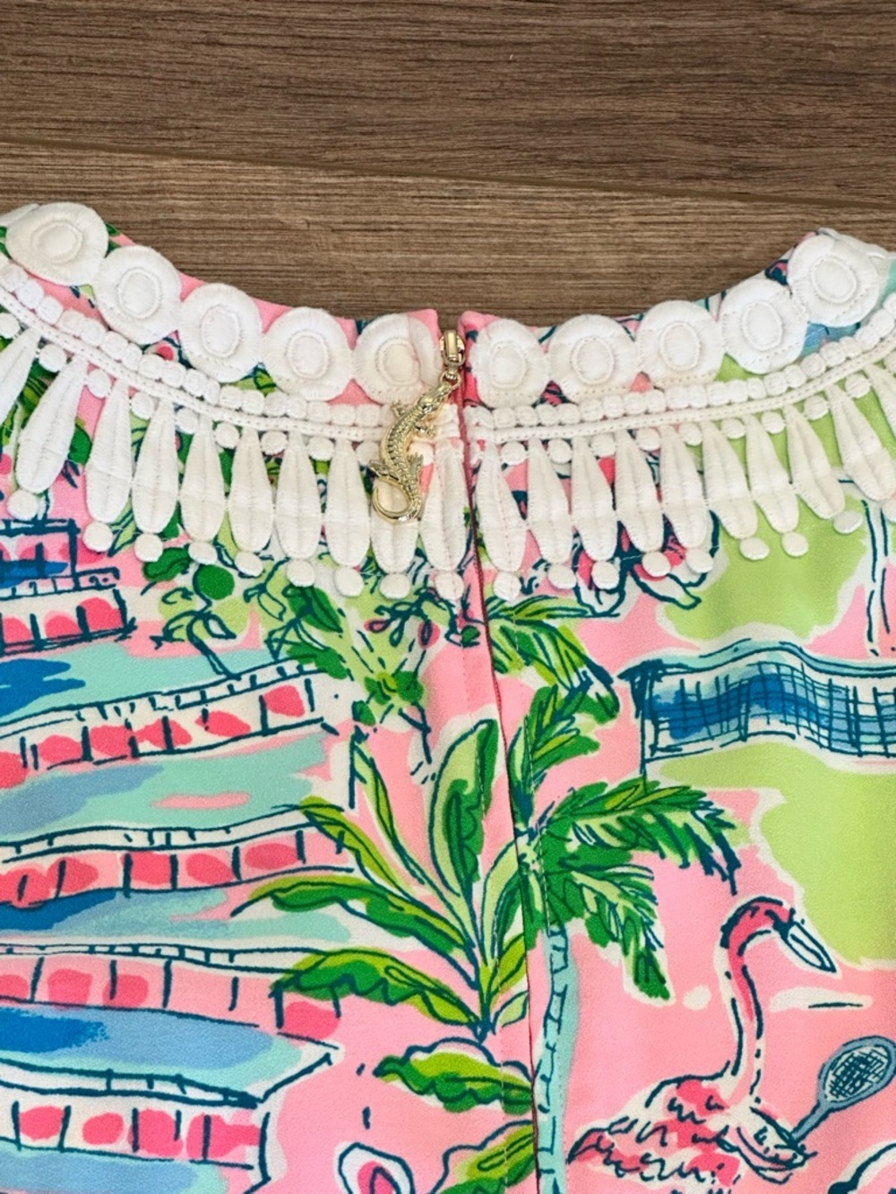 NWT! Lilly Pulitzer Occelpo Pink Tropical Print V-Neck Maxi Caftan Dress Size 2 - Picture 7 of 11